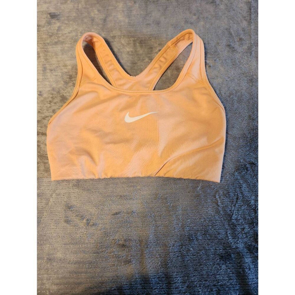 Nike size XS Dri Fit Logo Sports Bra Light Orange